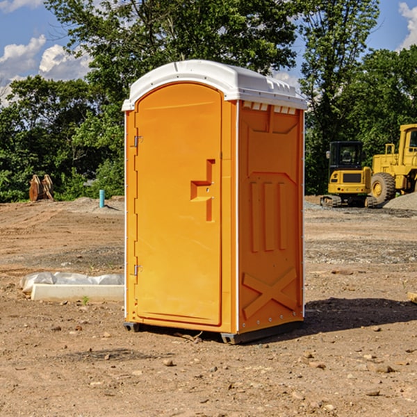 how often are the porta potties cleaned and serviced during a rental period in Fraser